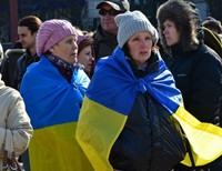 В украинских городах протестовали против «выборов» в ДНР (фото)