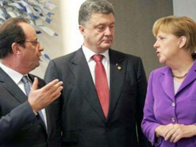 Порошенко, Меркель и Олланд обсудили ситуацию вокруг Дебальцево 
