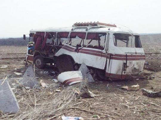 автобус взрыв Донецкая область