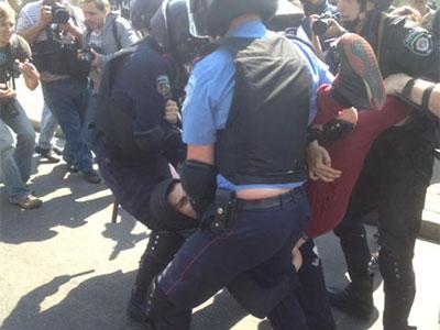 В Киеве на митинге коммунистов произошла потасовка. Есть задержанные