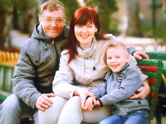 Оксана Форостянко с семьей