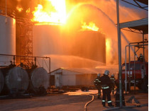 пожар на нефтебазе под Киевом