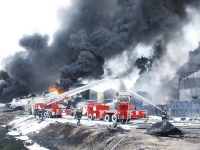 пожар нефтебаза Васильков