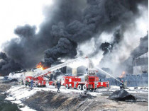 пожар нефтебаза Васильков