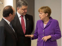 Порошенко, Меркель и Олланд выступают за отвод вооружений калибром менее 100 мм