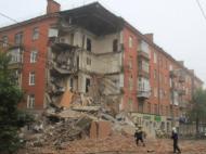 В Перми обрушилась часть пятиэтажного жилого дома (фото)