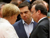 Ангела Меркель, Алексис Ципрас и Франсуа Олланд