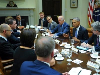 Яценюк встретился с Обамой и Байденом (фото)