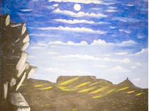 картина Нико Пиросмани Арсенальная гора ночью