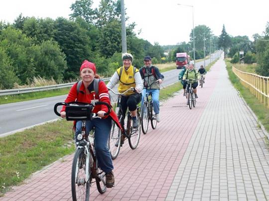 велосипедисты велотрасса Польша