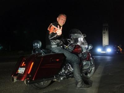 Игорь Швайка на мотоцикле