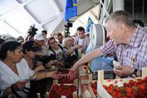 Владимир жириновский торговал на рынке клубникой, которую сам собрал в подмосковье