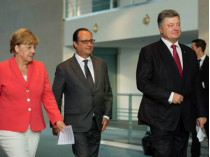 Порошенко, Меркель и Олланд обсудили деэскалацию на Донбассе