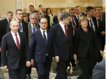 «Нормандская четверка»&nbsp;— Петр Порошенко, Ангела Меркель, Франсуа Олланд и Владимир Путин
