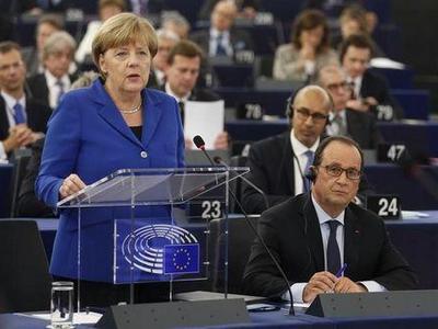 Ангеа Меркель на заседании Европарламента