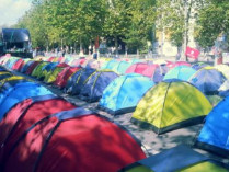 Палаточный лагерь оппозиции в Подгорице
