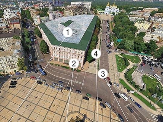 пешеходная зона между Софийским и Михайловским соборами