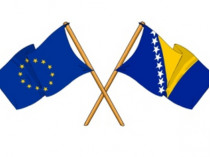 Флаги ЕС и Боснии и Герцеговины