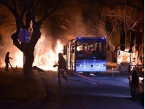 Место взрыва в Анкаре