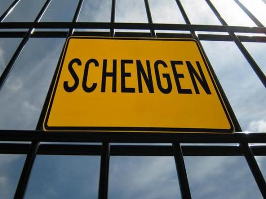Вывеска «Шенген» на границе