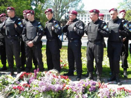 Бойцы Национальной гвардии в Одессе