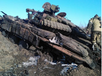 уничтоженный танк сепаратистов