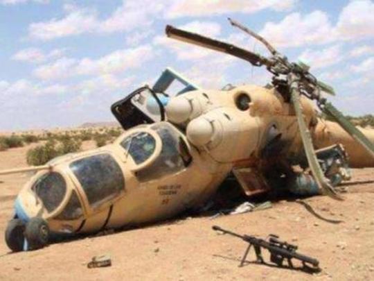 сбитый российский вертолет в Сирии