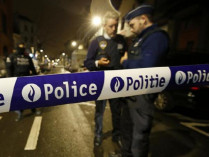 Оцепленный полицией квартал в Брюсселе