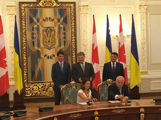 Украина и Канада заключили соглашение о свободной торговле