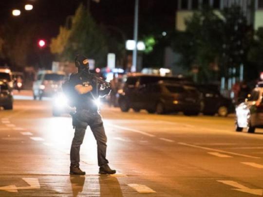 Полицейский на улице в Мюнхене