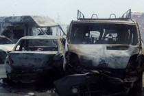 В Кировоградской области столкнулись 8 авто, 5 из них сгорели: погибли 3 человека