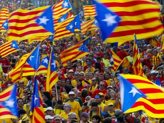 демонстрация за независимость Каталонии