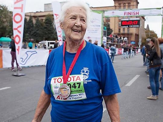 Старейшая бегунья Украины Владилена Кокина