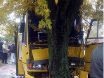 Во Львове маршрутка врезалась в дерево – 19 пассажиров пострадали
