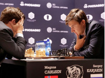 В восьмой партии за мировую корону Сергей Карякин одержал первую победу над Магнусом Карлсеном 