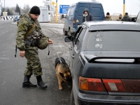 На Покровском блокпосту четверолапый полицейский обнаружил киевлянина с арсеналом оружия (фото)