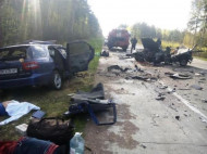 На Житомирщине в результате столкновения двух легковушек погибли пять человек (фото)
