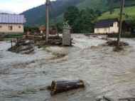 Сильный ливень на Закарпатье затопил село