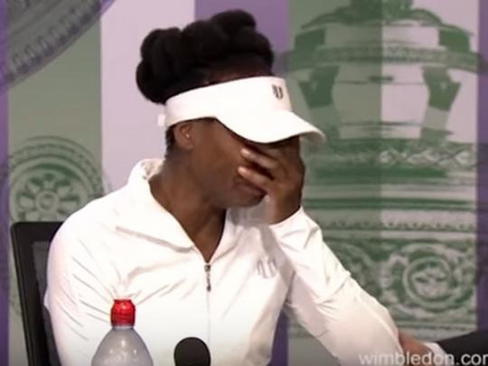 Винус Уильямс расплакалась на Уимблдоне после вопроса о смертельном ДТП с ее участием (видео)