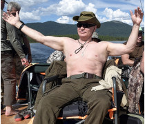 Путин с голым пузом