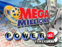 Логотипы Powerball и Mega Millions