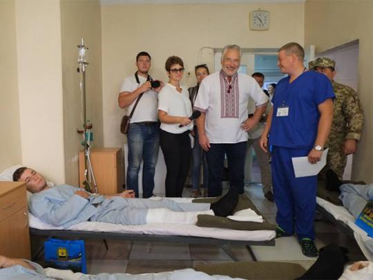 Павел Жебривский в госпитале