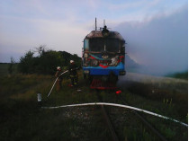 В Винницкой области горел пригородный поезд (фото)