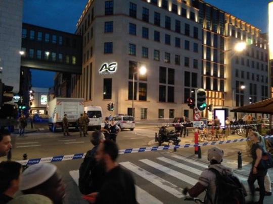 Место нападения в Брюсселе