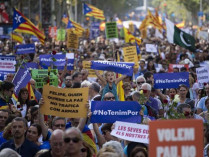 Демонстранты в Барселоне