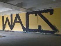 В Киеве удалось поймать и наказать автора граффити в подземном переходе