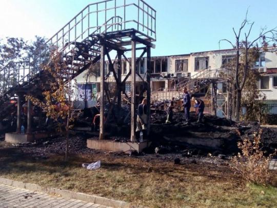 Пожар в детском лагере Одессы