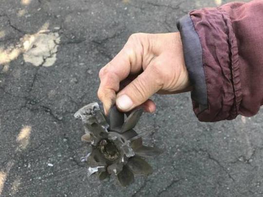 Обстрел боевиками Марьинки: мины легли возле отделения полиции