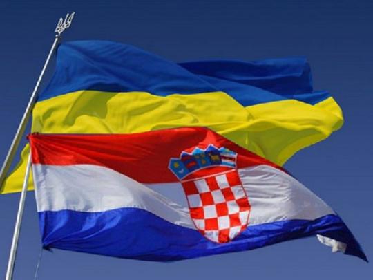 Флаги Украина, Хорватия 
