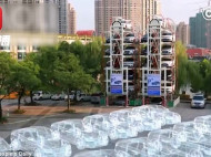 В Китае появились парковки, напоминающие колеса обозрения (видео)
